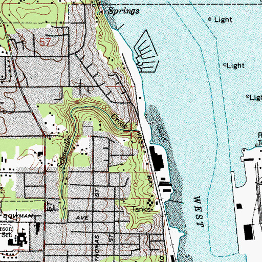 Topographic Map of Schneider Creek, WA
