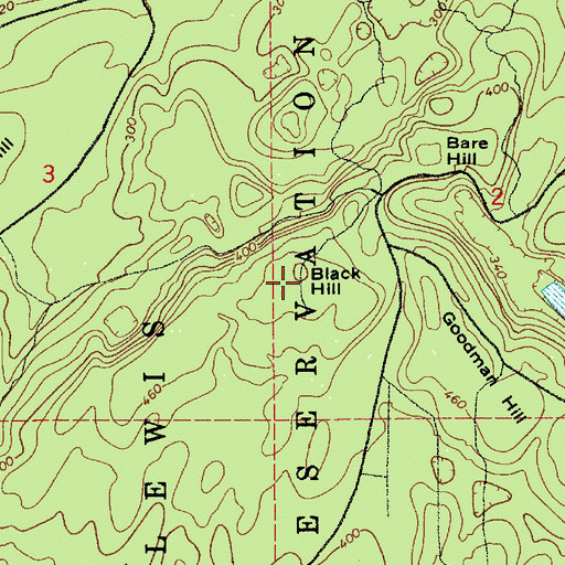 Topographic Map of Black Hill, WA