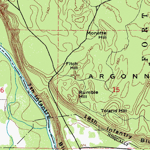 Topographic Map of Fitch Hill, WA