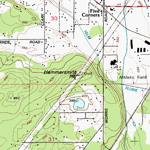 Topographic Map of Hammersmith Hill, WA