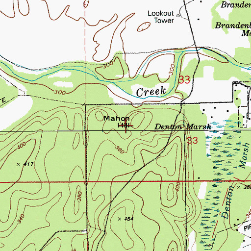 Topographic Map of Mahon Hill, WA