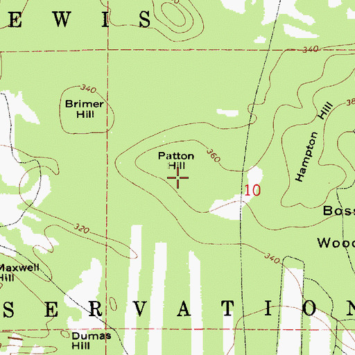 Topographic Map of Patton Hill, WA