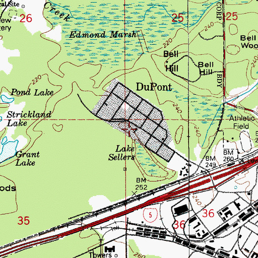 Topographic Map of DuPont, WA