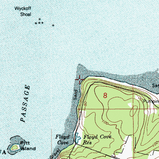 Topographic Map of Samego Point, WA