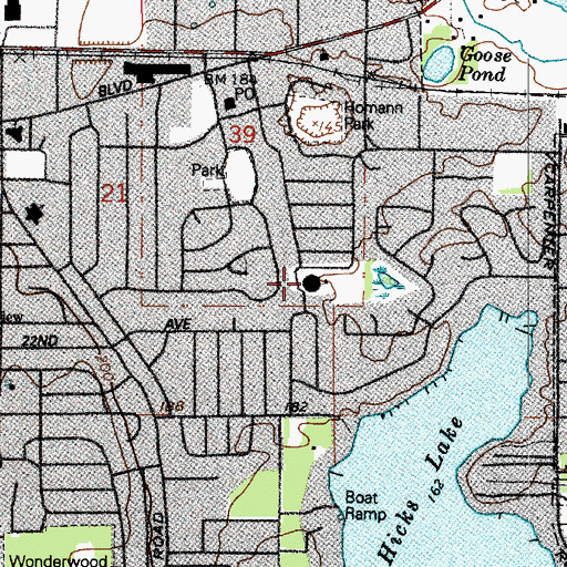 Topographic Map of Lacey Elementary School, WA