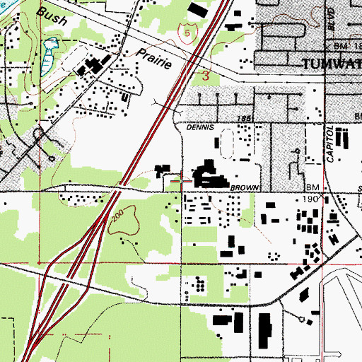Topographic Map of Nazarene Christian School, WA