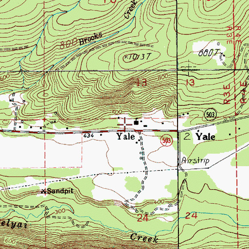 Topographic Map of Yale Elementary School, WA