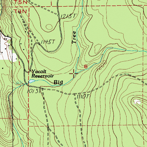 Topographic Map of Big Creek, WA
