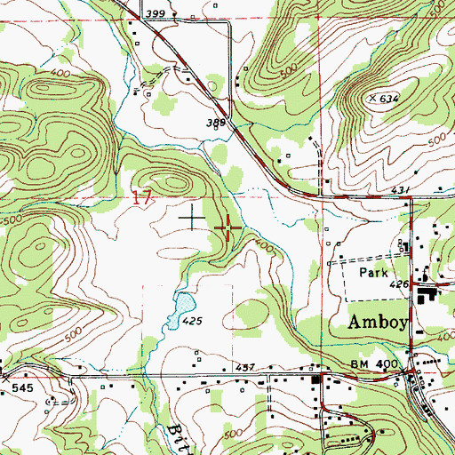 Topographic Map of Bitter Creek, WA