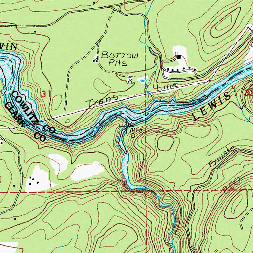 Topographic Map of Canyon Creek, WA