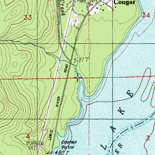 Topographic Map of Dog Creek, WA