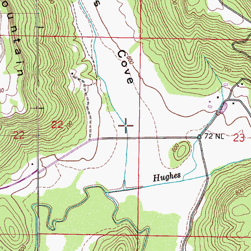 Topographic Map of Lamons Cove, AL