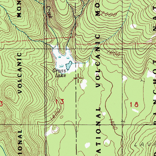 Topographic Map of Grass Lake, WA