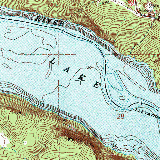 Topographic Map of Lake Merwin, WA