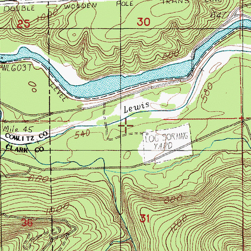 Topographic Map of Ole Creek, WA