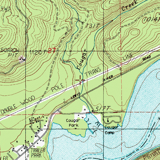 Topographic Map of Panamaker Creek, WA
