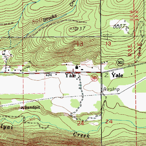 Topographic Map of Yale, WA