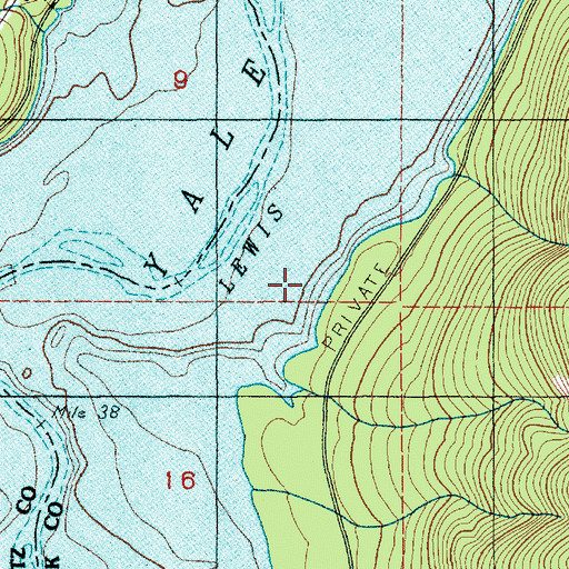 Topographic Map of Yale Lake, WA