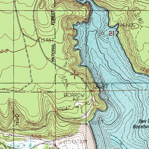 Topographic Map of Swift Viewpoint, WA