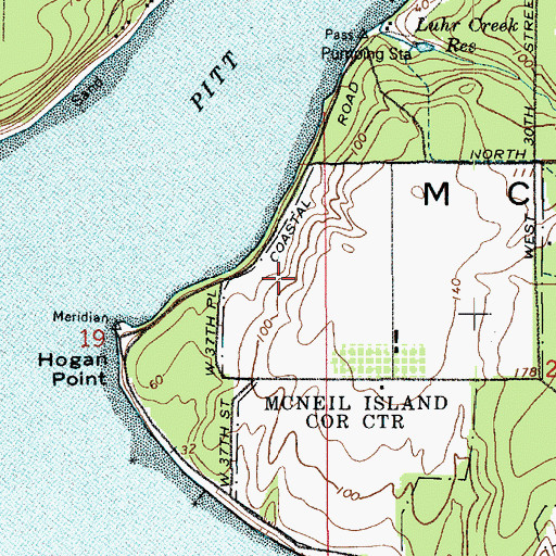 Topographic Map of Meridian, WA