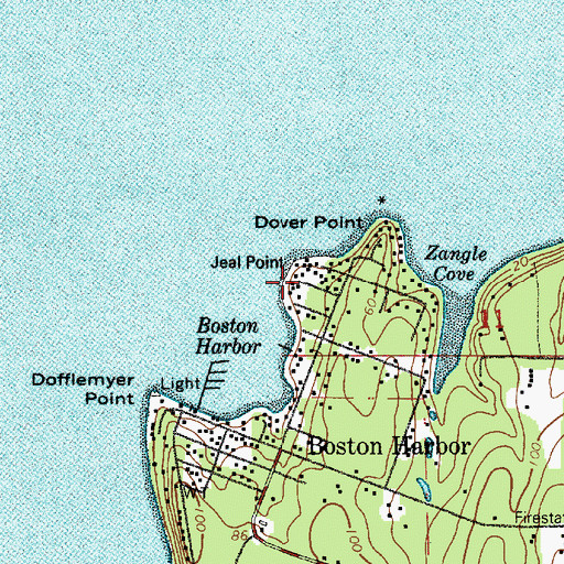 Topographic Map of Jeal Point, WA