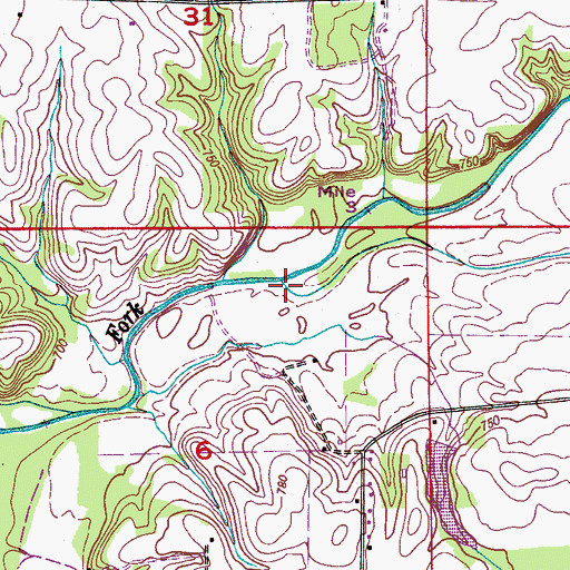 Topographic Map of Rodgers Branch, AL