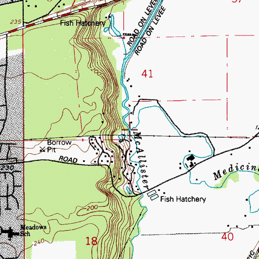 Topographic Map of Medicine Creek Reservoir Dam, WA