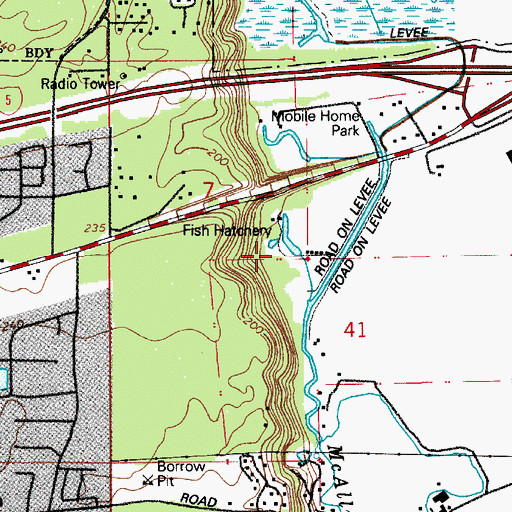 Topographic Map of Nisqually Trout Farm Dam, WA