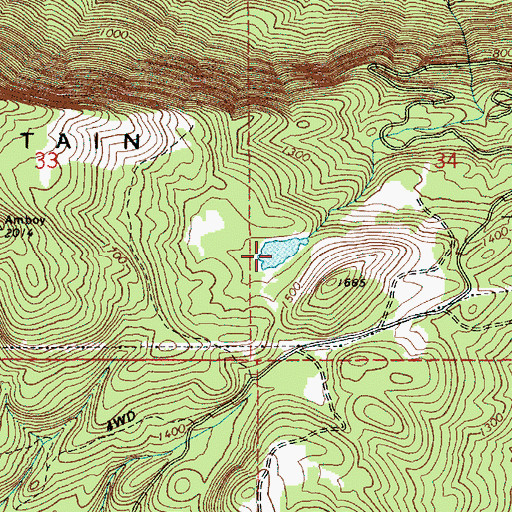 Topographic Map of Columbia Tie Mill Pond, WA