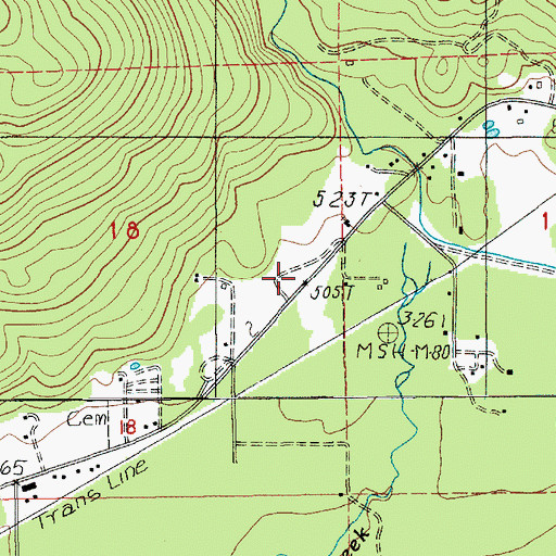 Topographic Map of The Mountain Airpark (historical), WA