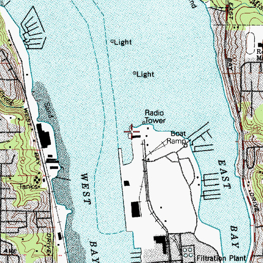 Topographic Map of KGY-AM (Olympia), WA