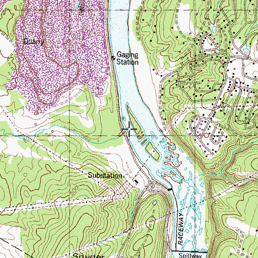 Topographic Map of Cattail Run, WV