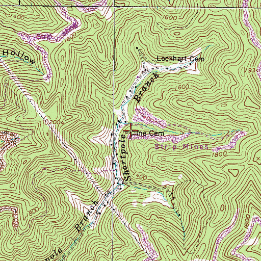 Topographic Map of Cline Cemetery, WV