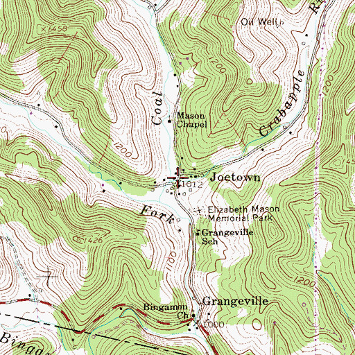 Topographic Map of Crabapple Run, WV