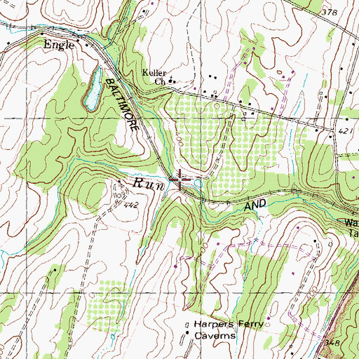 Topographic Map of Elk Branch, WV