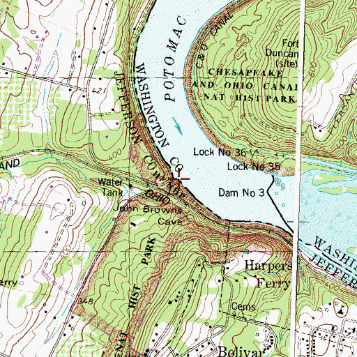 Topographic Map of Elks Run, WV