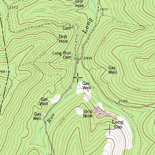 Topographic Map of Hierr Lick Run, WV