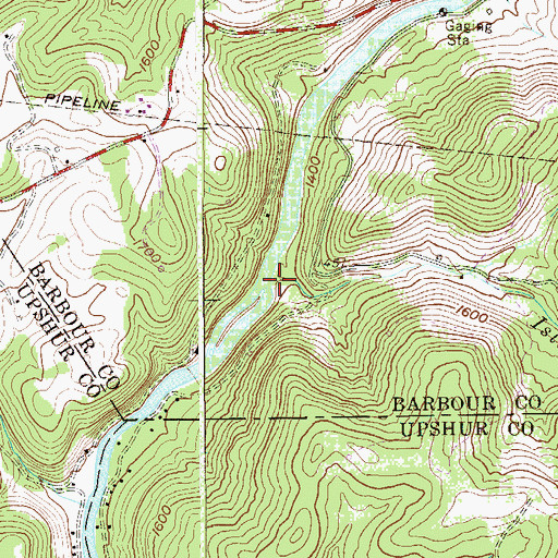 Topographic Map of Island Run, WV