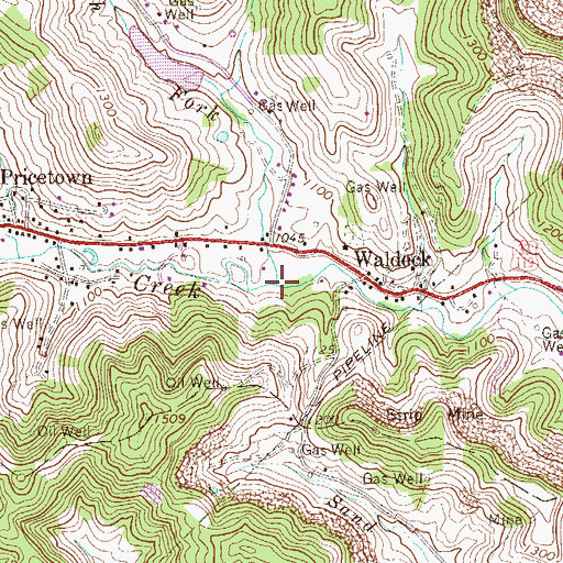 Topographic Map of Keith Fork, WV