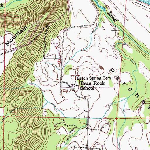 Topographic Map of Beech Spring Church, AL