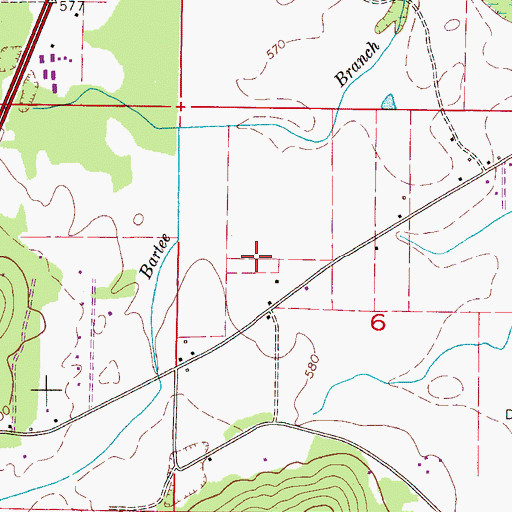 Topographic Map of Laceys Spring Church, AL