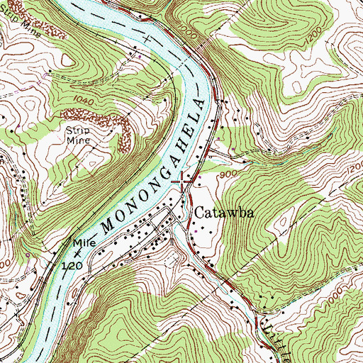 Topographic Map of Little Creek, WV