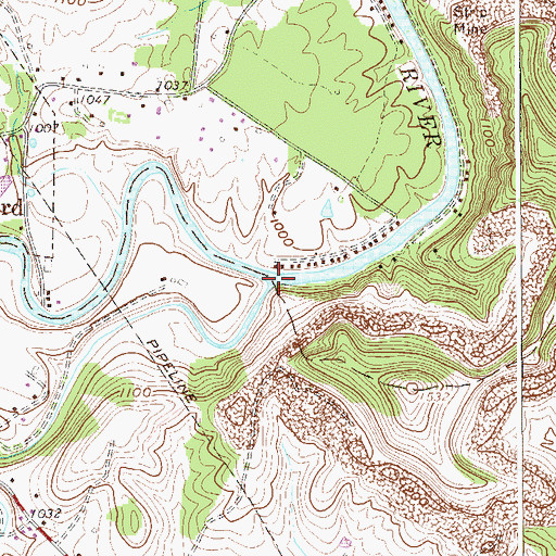 Topographic Map of Lost Creek, WV