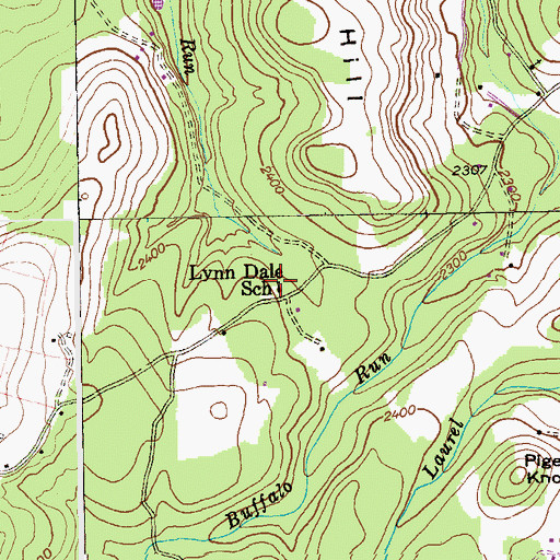 Topographic Map of Lynn Dale School (historical), WV
