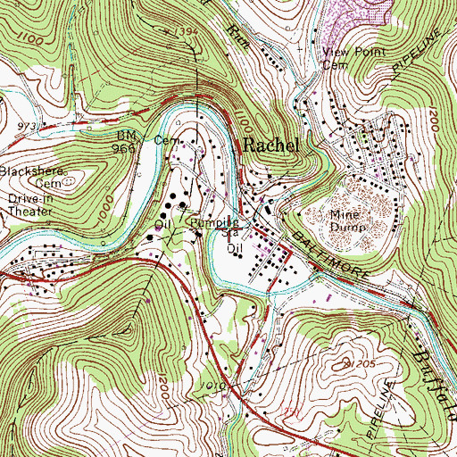 Topographic Map of Mod Run, WV