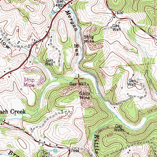 Topographic Map of Morgan Run, WV