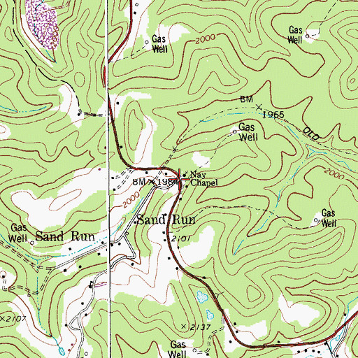 Topographic Map of Nay Chapel, WV