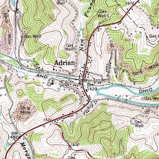 Topographic Map of New Found Run, WV