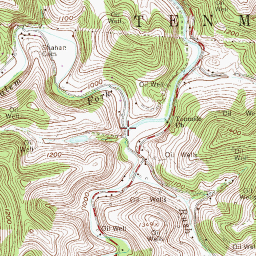 Topographic Map of Salem Fork, WV