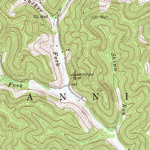 Topographic Map of Scritchfield Cemetery, WV